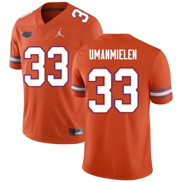 NCAA Florida Gators Princely Umanmielen Men's #33 Nike Orange Stitched Authentic College Football Jersey CWH4864YR